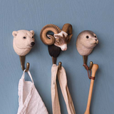 Wildlife Garden Hand Carved Wooden Polar Bear Hook