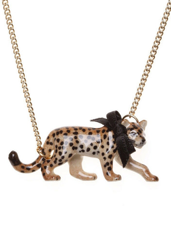 And Mary Fashion Jewellery Walking Leopard Pendant With Chain