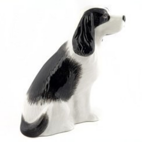 Quail Ceramics: Money Box: Cocker Spaniel – Black and Wite