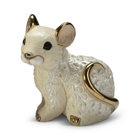 De Rosa Baby White Rat Figurine