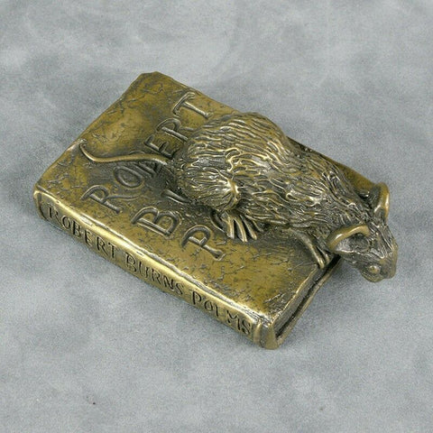 Oriele Bronze Mouse On Poetry Book