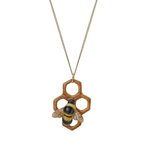 Bumble Bee Pendant On Gold Plated Chain From And Mary