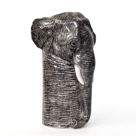 Quail Ceramic Elephant Flower Vase