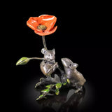 Richard Cooper Studio Limited Edition Bronze Poppy with Mice