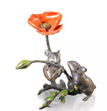 Richard Cooper Studio Limited Edition Bronze Poppy With Mice