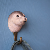 Wildlife Garden Hand Carved Wooden Seal Hook
