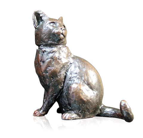 Cat Sitting Bronze Sculpture Limited Edition Of 150 From Richard Cooper Bronze
