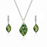 Classic Oval Drop Necklace And Earrings By Tide Fashion Jewellery