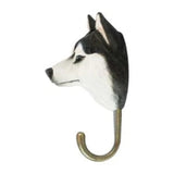 Hand Carved Wooden Husky With Hook By Wildlife Garden