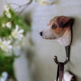 Hand Carved Wooden Jack Russell With Hook By Wildlife Garden