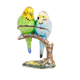 Budgerigar Pair Trinket Box From Juliana Treasured Trinkets