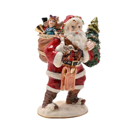 Father Christmas With Gifts Trinket Box From Juliana Treasured Trinkets