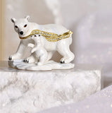 Polar Bear Standing With Cub Trinket Box From Juliana Treasured Trinkets