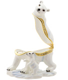 Polar Bear Standing With Cub Trinket Box From Juliana Treasured Trinkets