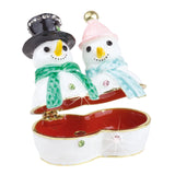 Mr and Mrs Snowman Trinket Box By Craycombe