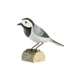 Wildlife Garden Decobird Carved Wooden Figure of a Pied Wagtail