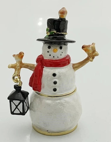 Snowman With Robins Trinket Box by Craycombe