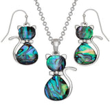 Stylised Cat Necklace And Earrings By Tide Fashion Jewellery