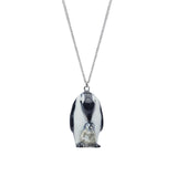 AND MARY Ceramic Jewellery Penguin & Baby Pendant with Silver Necklace