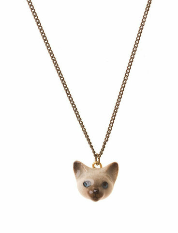 AND MARY Fashion Jewellery Cat Face Pendant
