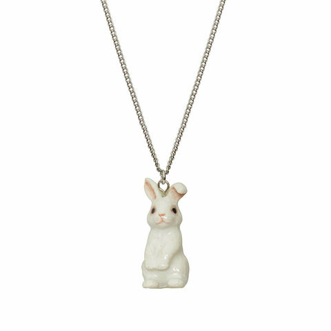 AND MARY Fashion Jewellery Cute White Bunny Pendant