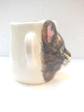 Babbacombe Pottery Drinking Mug with Black and Ginger Torti Cat Face