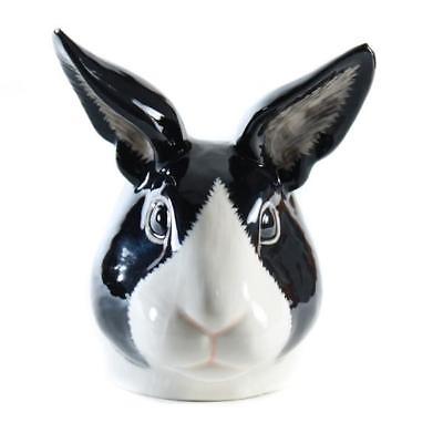 Quail Ceramics: Face Egg Cup: Dutch Rabbit - Black & White