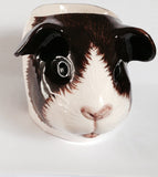 Quail Ceramics: Face Egg Cup: Guinea Pig ; LH: Brown and White