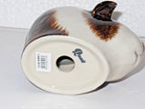 Quail Ceramics: Face Egg Cup: Guinea Pig ; LH: Brown and White