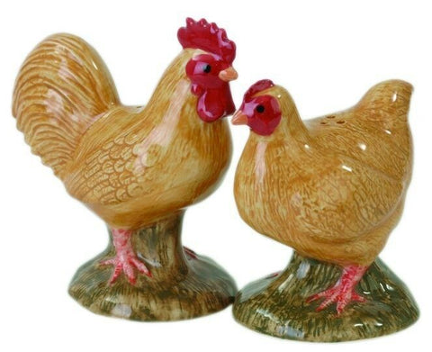 Quail Ceramics: Salt & Pepper Pots: Buff Orpington Chickens