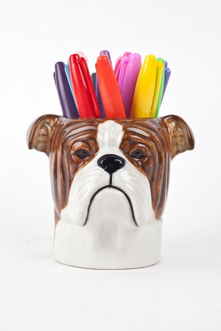 Quail Ceramics: Pencil Pot: Bulldog