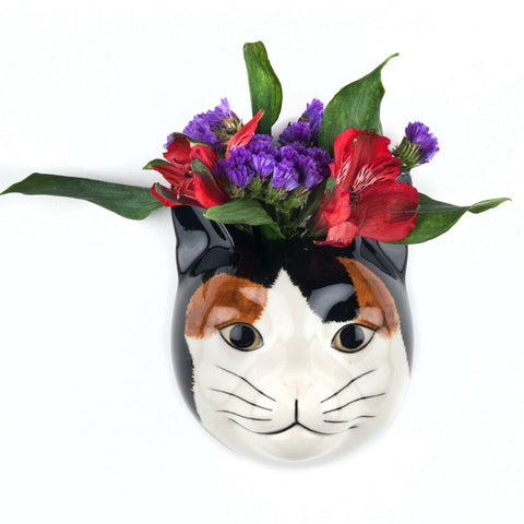 Quail Ceramics: Wall Flower Vase: Cat - Eleanor
