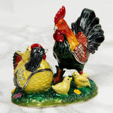 Juliana:Trinket Box: Treasured Trinkets: Cockerel with Family