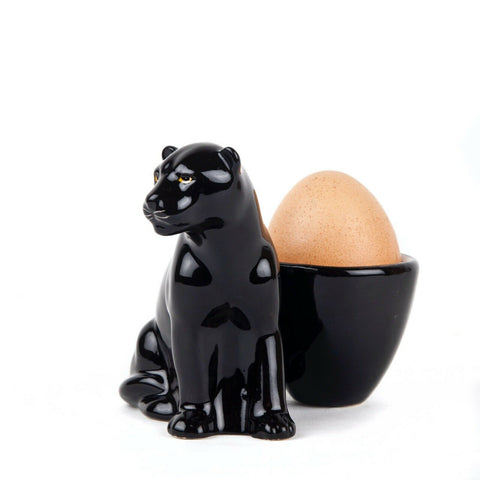 Quail Ceramics: Egg Cup with Black Panther