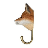 Wildlife Garden Hand Carved Fox Hook: