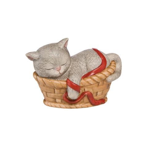 Goebel Christmas Friends Sleeping Kitty - is this basket a perfect fit