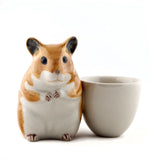Quail Ceramic: Egg Cup With Hamster