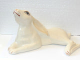 Babbacombe Pottery Moon Gazing Arctic Hare Lying down