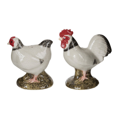 Quail Ceramics: Salt & Pepper Pots: Light Sussex Chickens
