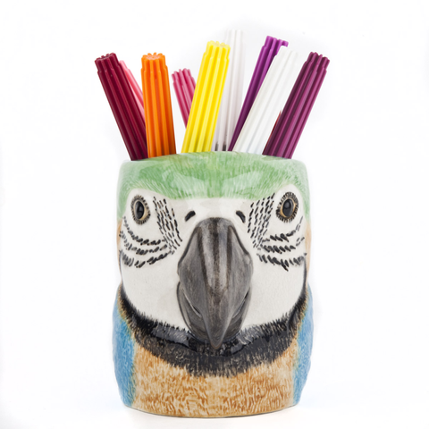 Quail Ceramics: Pencil Pot: Macaw