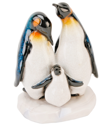 Naturecraft Polished Stone Effect - Penguin Family