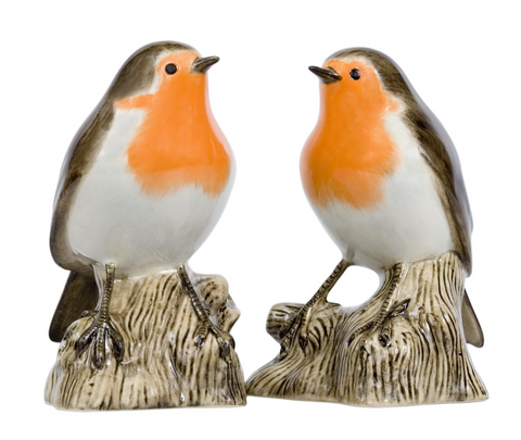 Quail Ceramics Pair of 9 cm Robins Figures