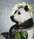 Arora Design Panda Trinket Box with necklace Pendant
