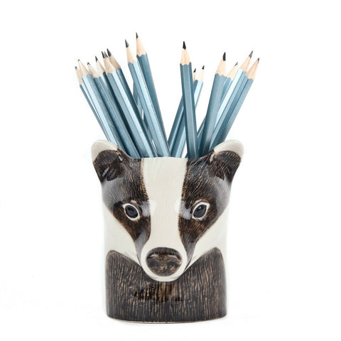 Quail Ceramics: Pencil Pot: Badger