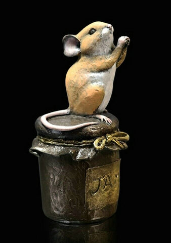 Richard Cooper Studio Mouse On Jam Jar - Sticky Fingers