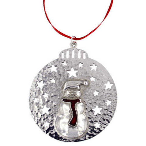 ST JUSTIN - Bauble with stars - Snowman - Tree decoration