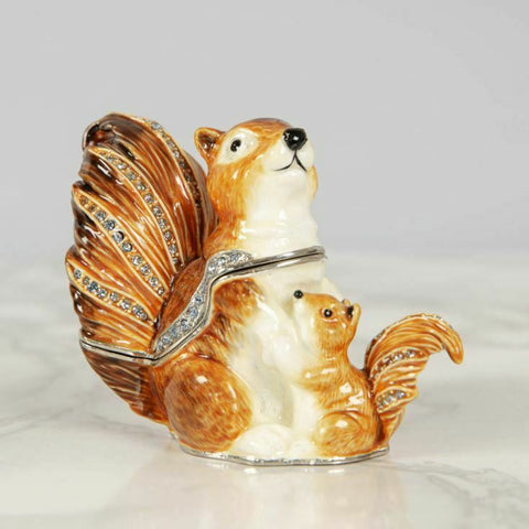 Juliana: Trinket Box: Treasured Trinkets: Squirrel - Mother & Baby