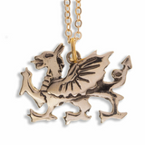 St Justin Bronze Pendant Welsh Dragon