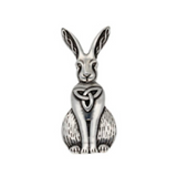 St Justin Pewter Brooch Celtic Hare