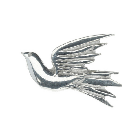 St Justin Pewter Brooch Dove